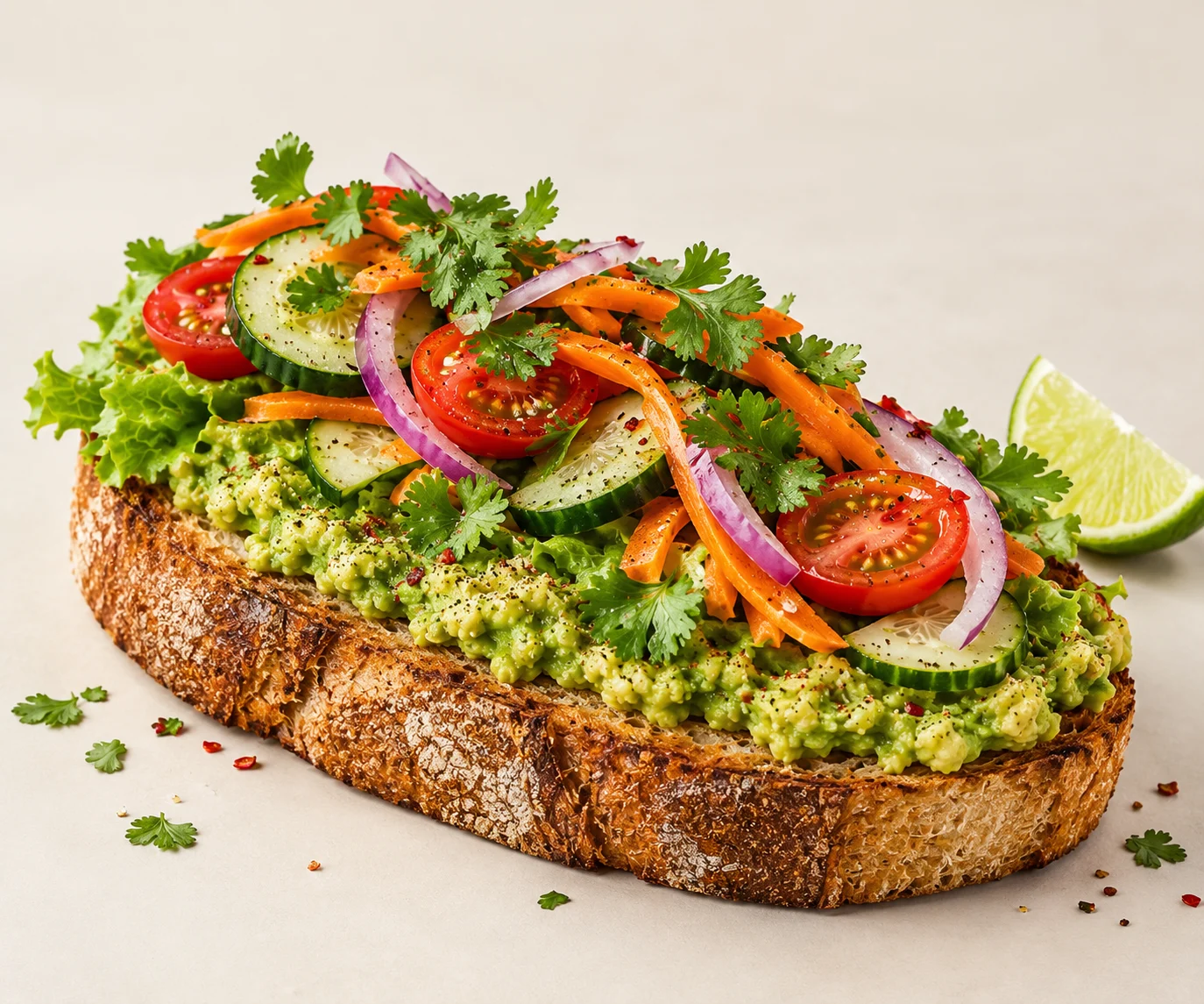 Sourdough Guac Toast, finished